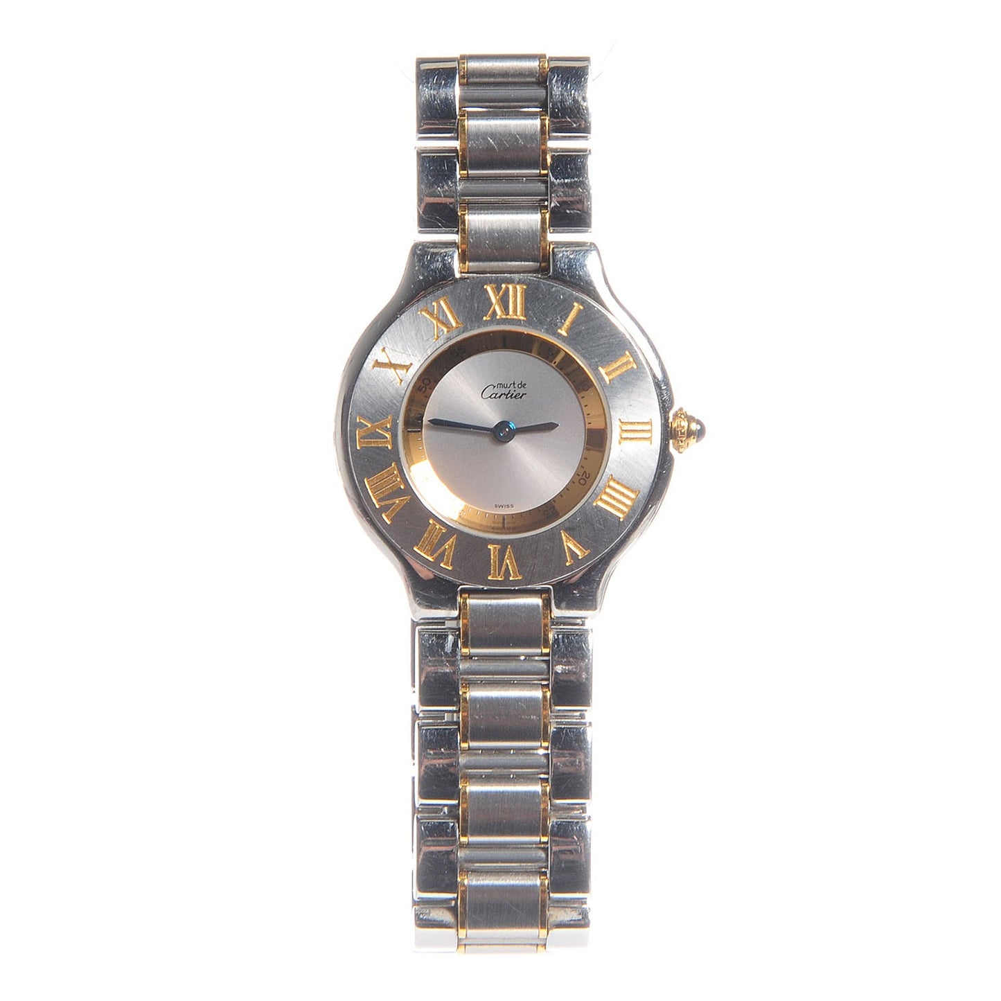 Stainless Steel 18K Yellow Gold 31mm Must De 21 Quartz Watch