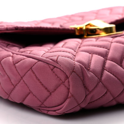 Prada Nylon Tessuto Impunture Quilted Flap Pink 7 of 8