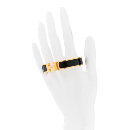 Hermes Enamel Narrow Clic Clac H Bracelet PM Black 2 of 5