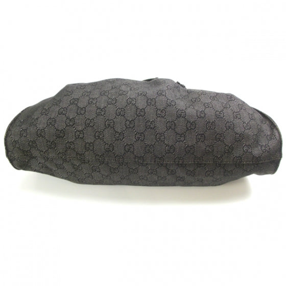 Gucci Denim Monogram Shoulder Bag Black 5 of 13