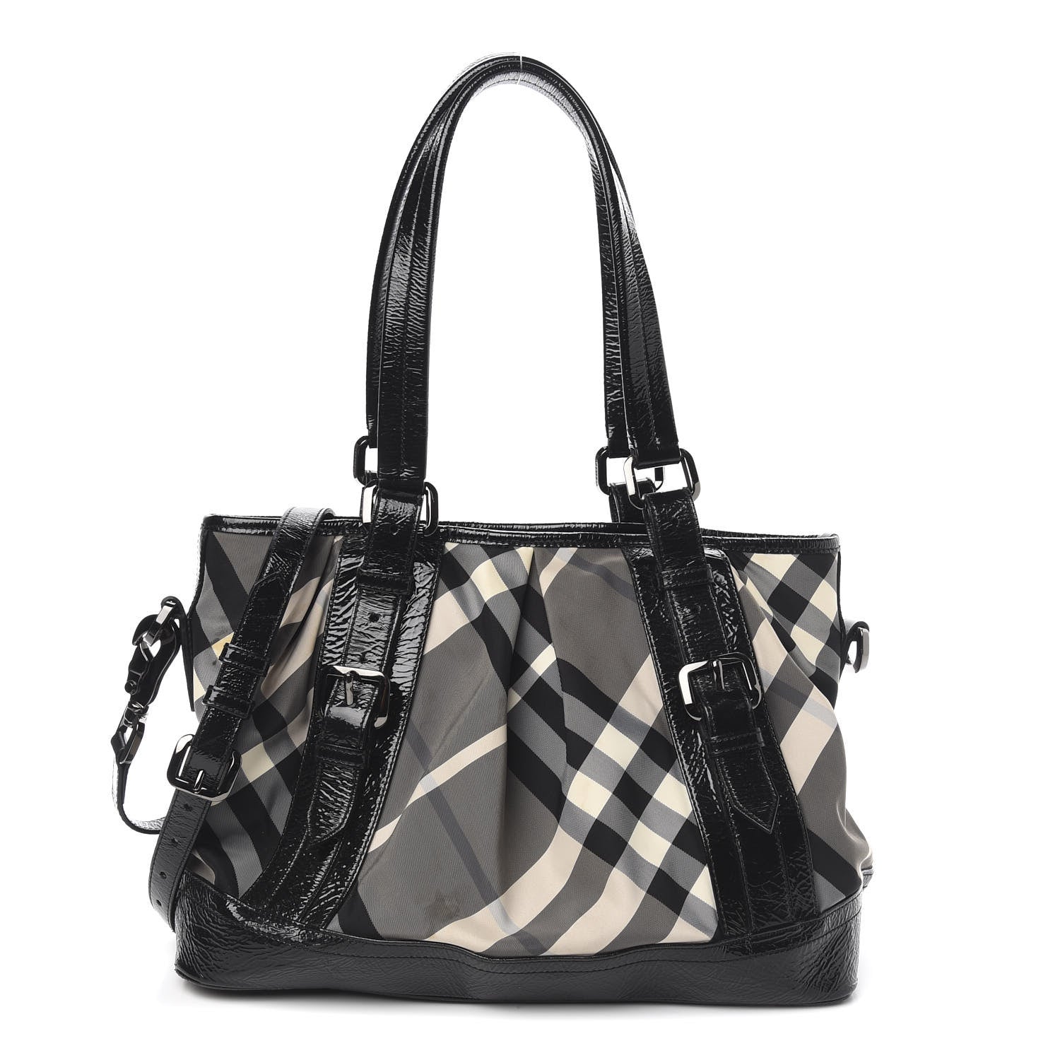 Burberry Nylon Beat Check Lowry Black 1 of 12