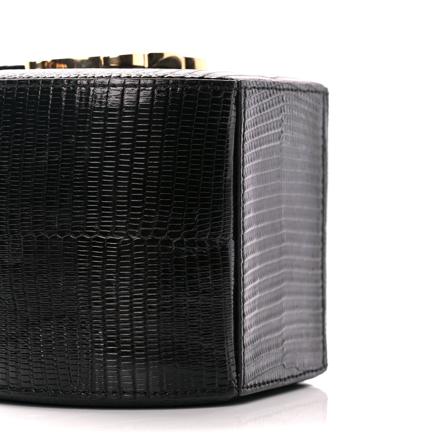 Lizard Round Box Triomphe Black