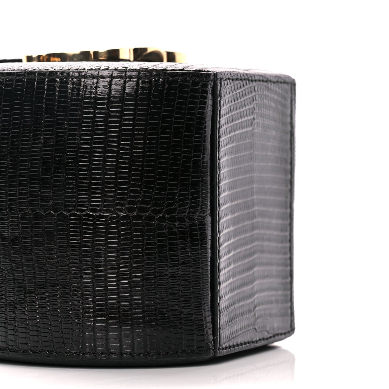 Celine Lizard Round Box Triomphe Black 8 of 9