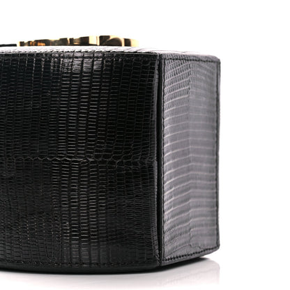 Celine Lizard Round Box Triomphe Black 8 of 9