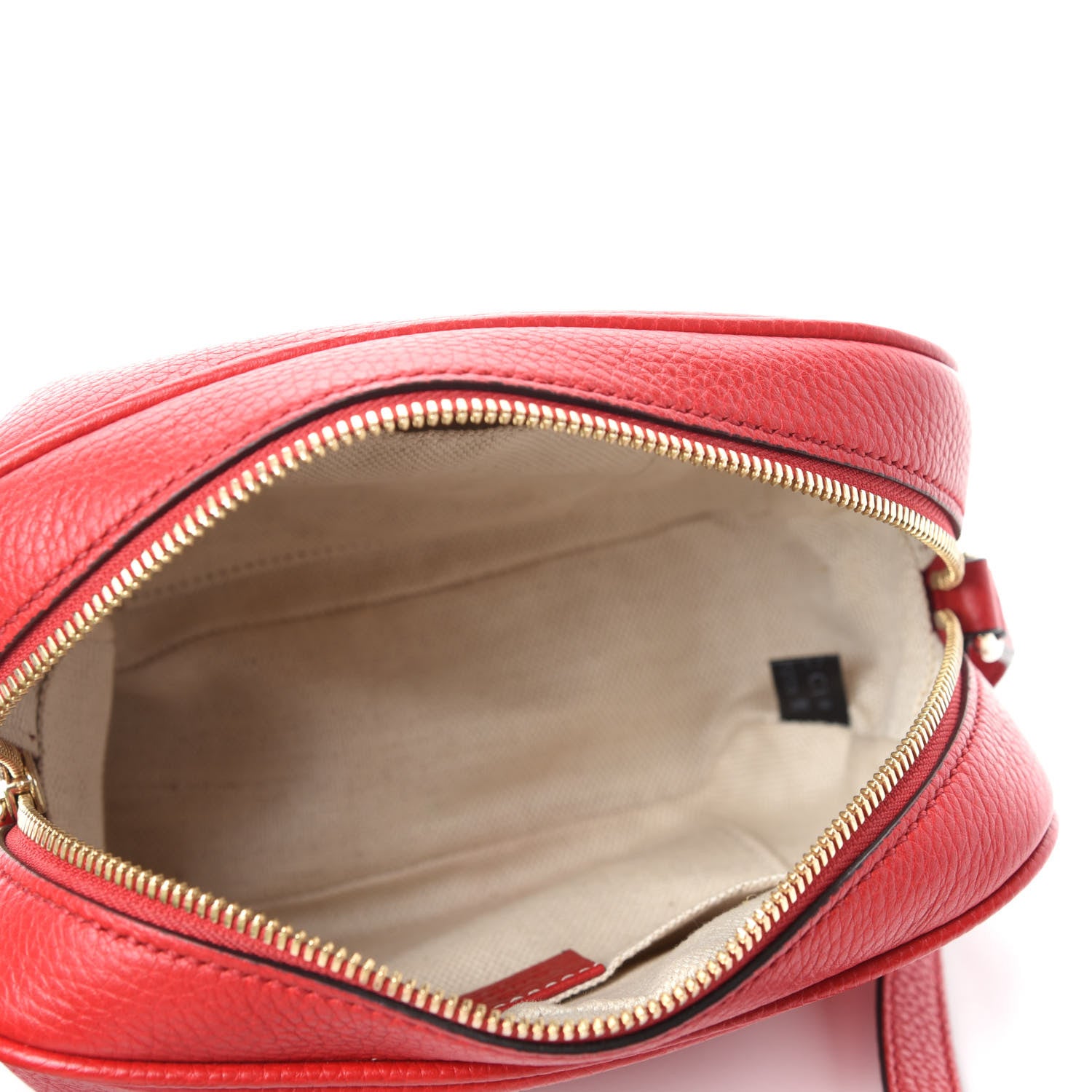 Gucci Pebbled Calfskin Small Soho Disco Bag Tabasco Red 5 of 11