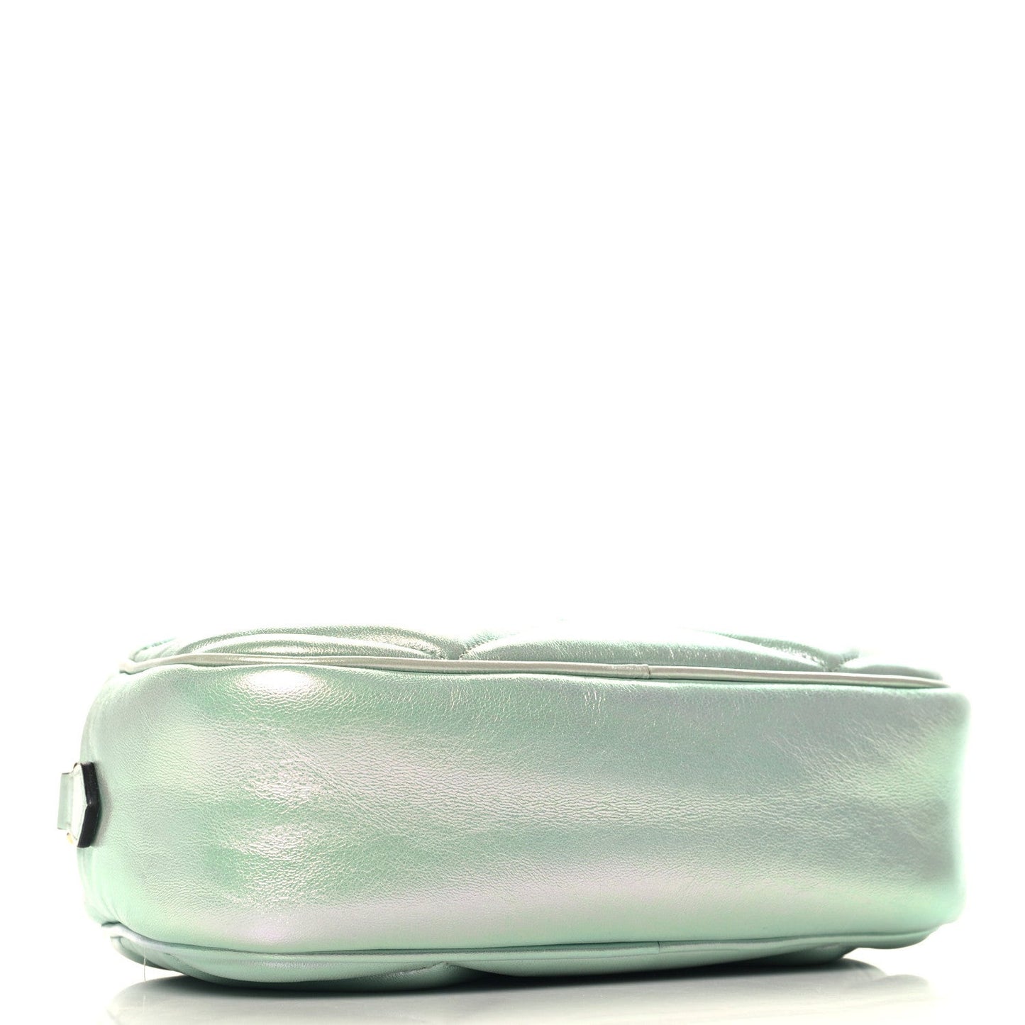 Iridescent Nappa Chevron Matelasse Small GG Marmont Chain Shoulder Bag Iridescent Salvy Green