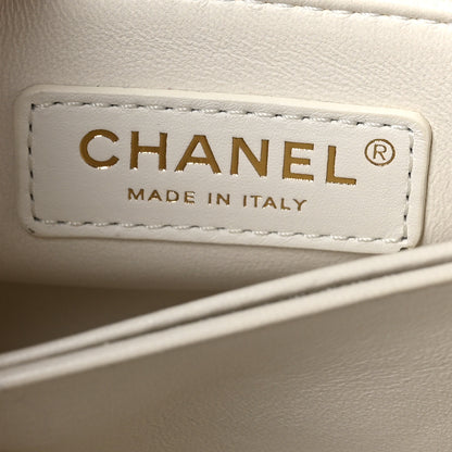 Chanel Caviar Quilted Mini Coco Handle Flap White 6 of 10
