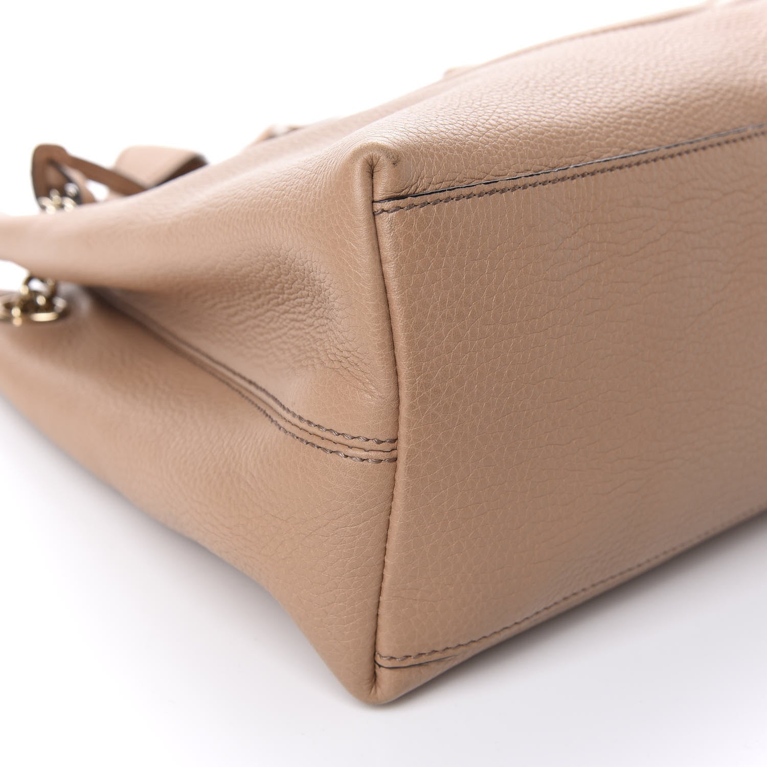 Gucci Pebbled Calfskin Medium Soho Chain Shoulder Bag Rose Beige 6 of 11