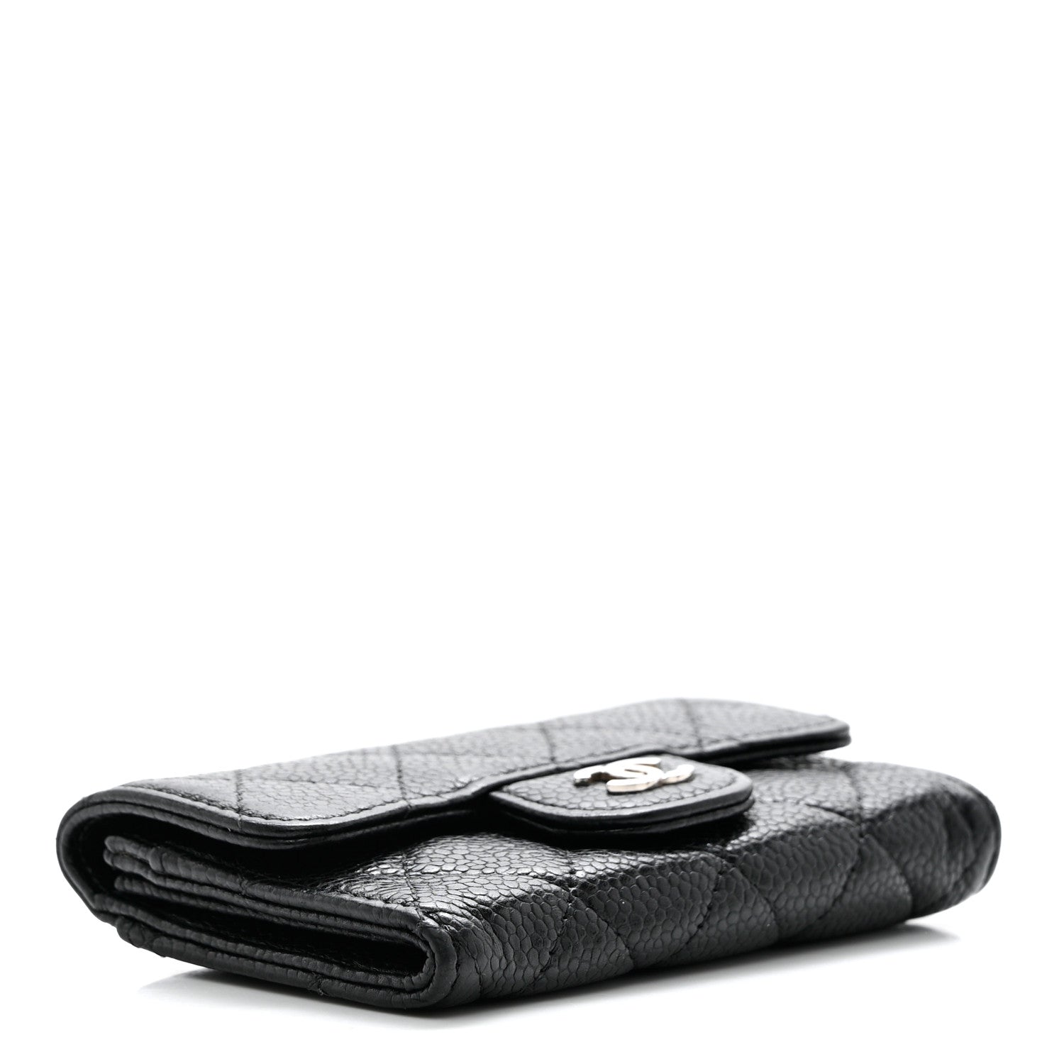 Chanel Caviar Quilted Flap Card Holder Wallet Black 4 of 8
