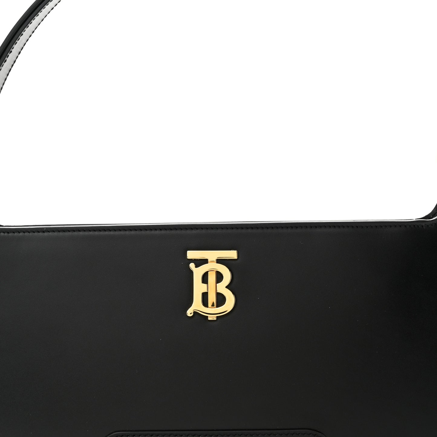 Smooth Calfskin TB Shoulder Bag Black