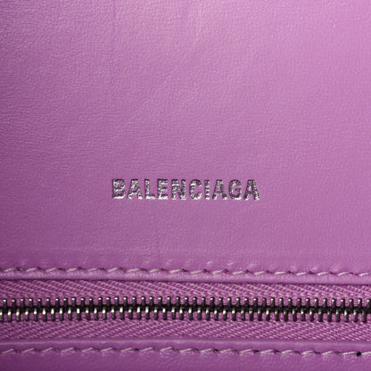 Balenciaga Shiny Box Calfskin Tonal B Small Hourglass Top Handle Bag Lilac 5 of 8