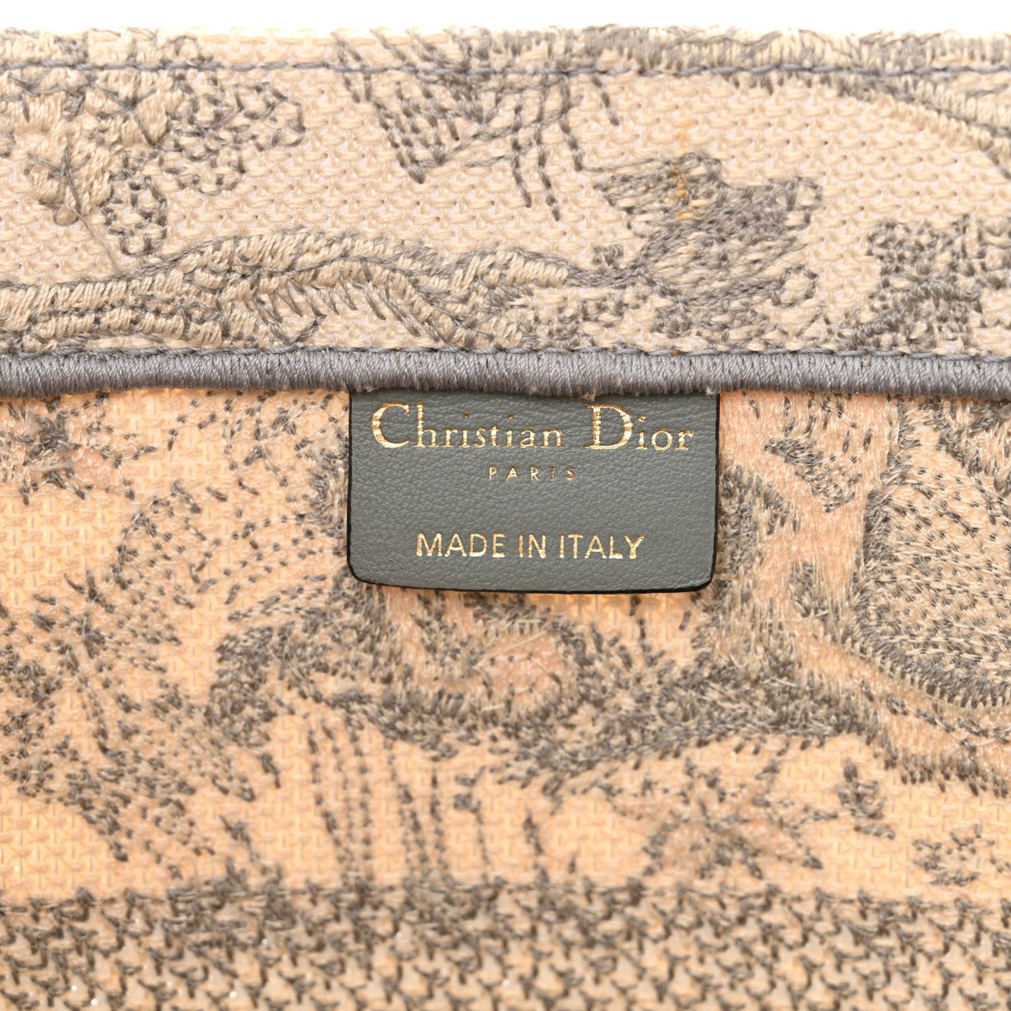 Canvas Embroidered Medium Dioriviera Toile De Jouy Book Tote Gray