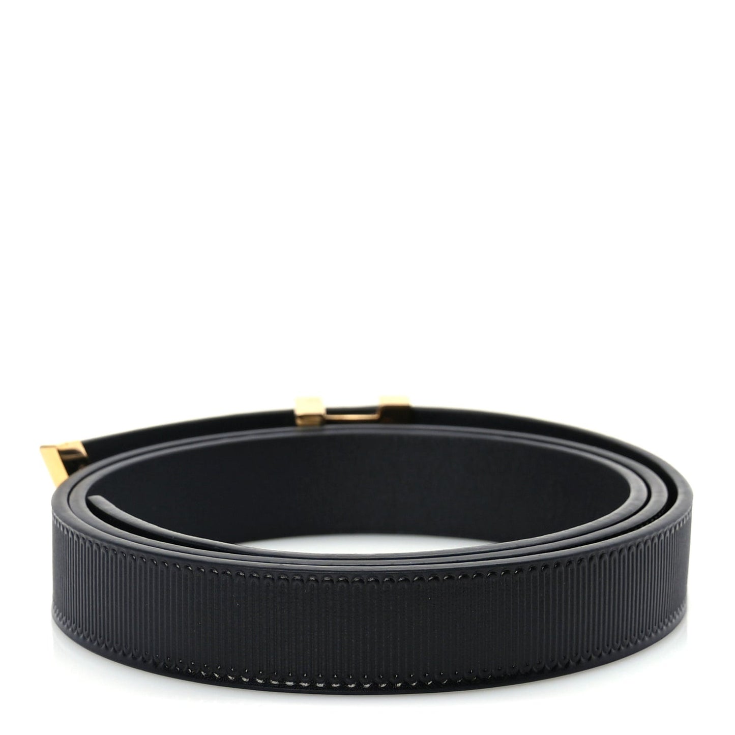 Calfskin Embossed 20MM LV Initiales Belt 80 32 Black