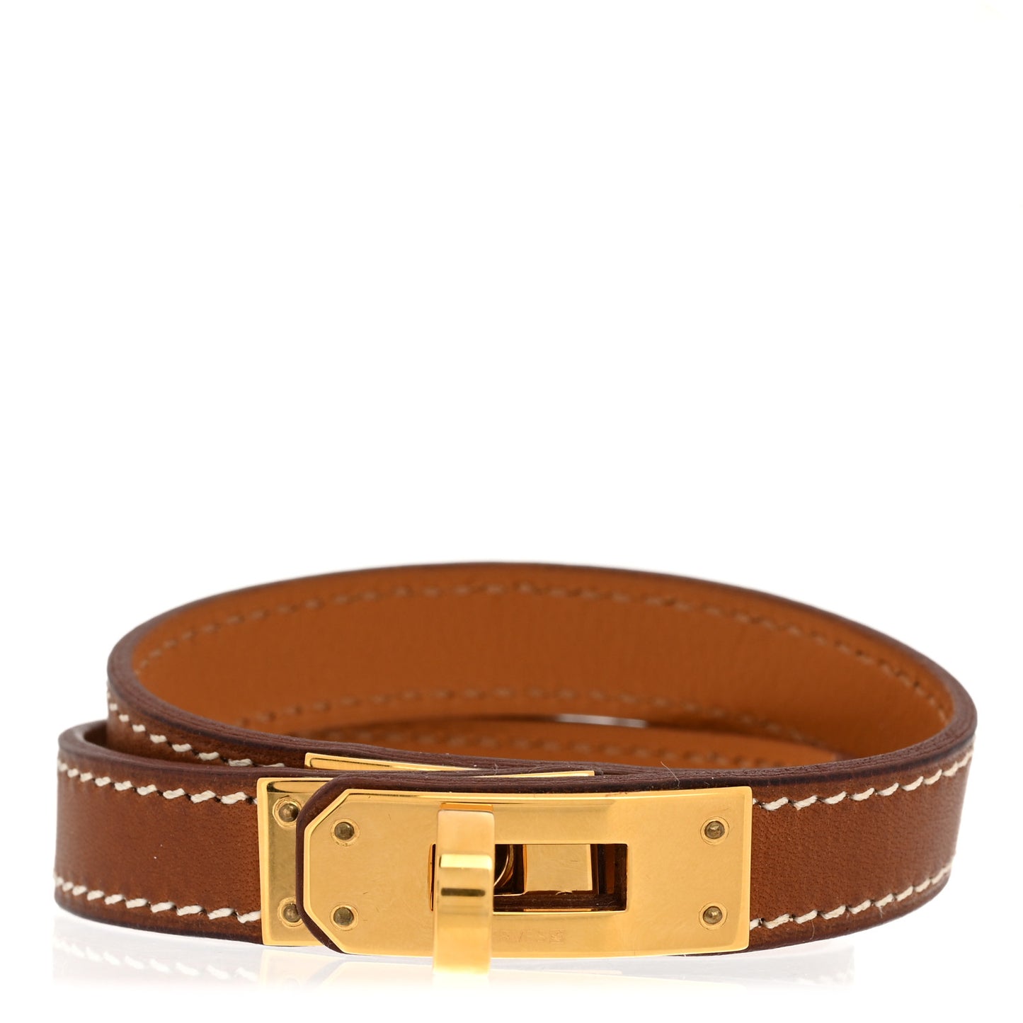 Barenia Kelly Double Tour Bracelet XS Fauve