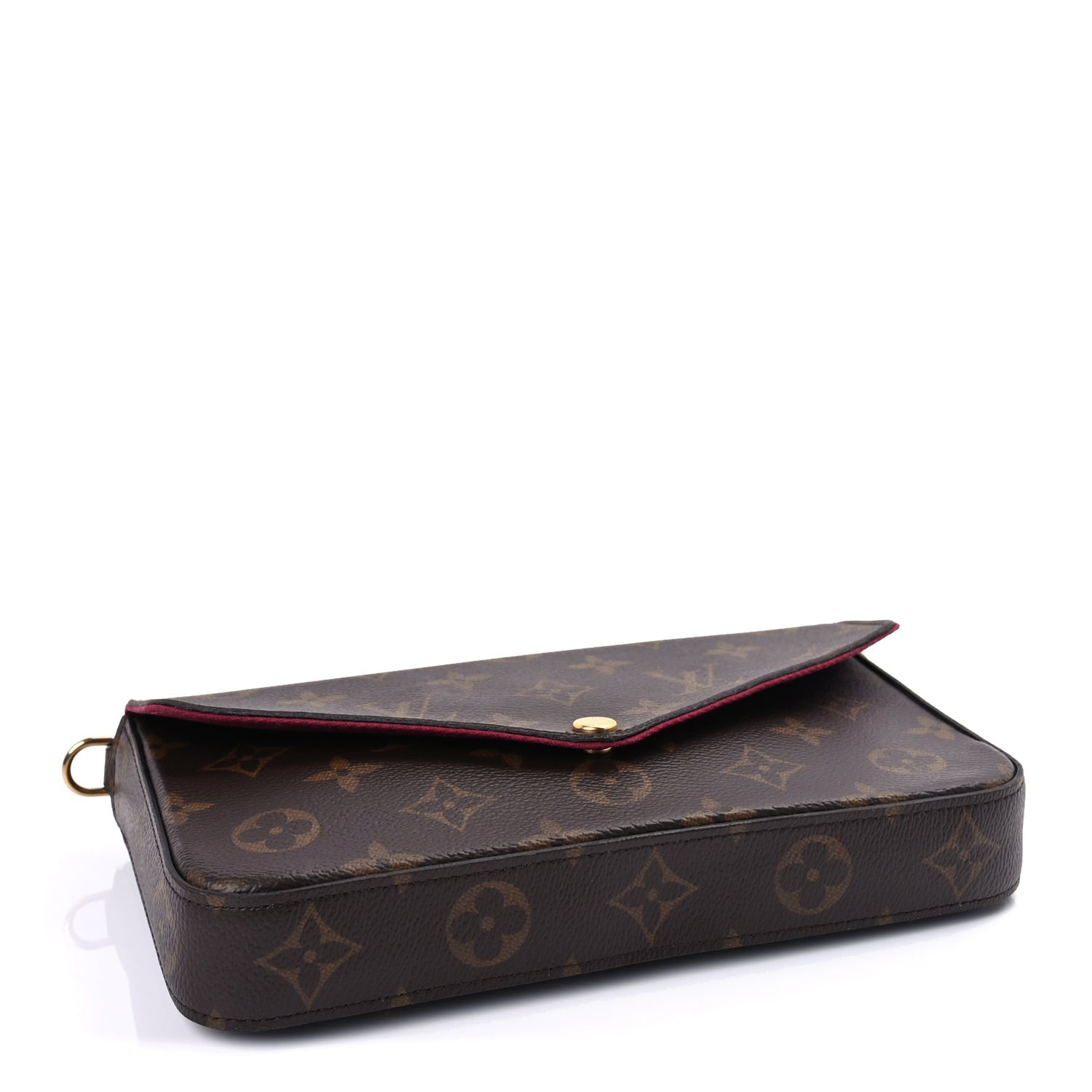 Louis Vuitton Monogram Pochette Felicie Chain Wallet Fuchsia 5 of 10