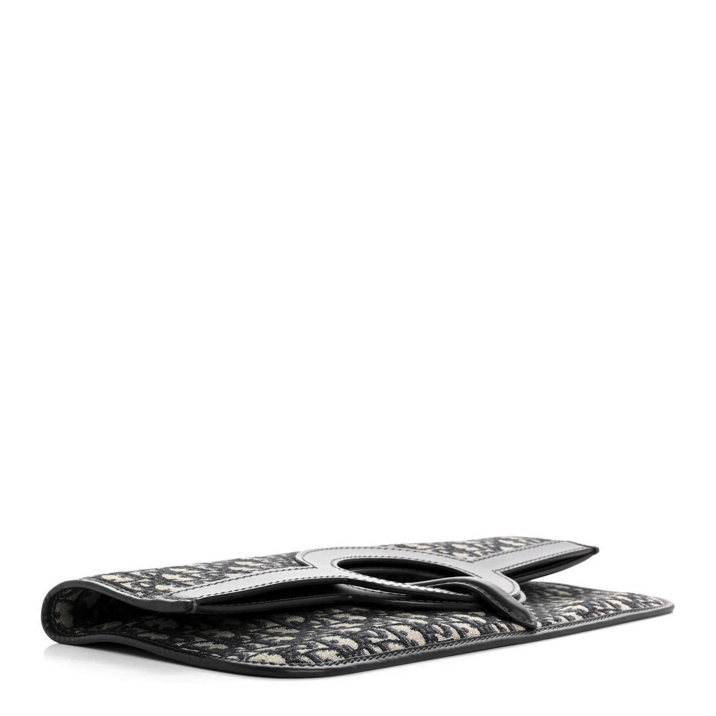 Oblique Fold Over Clutch Blue