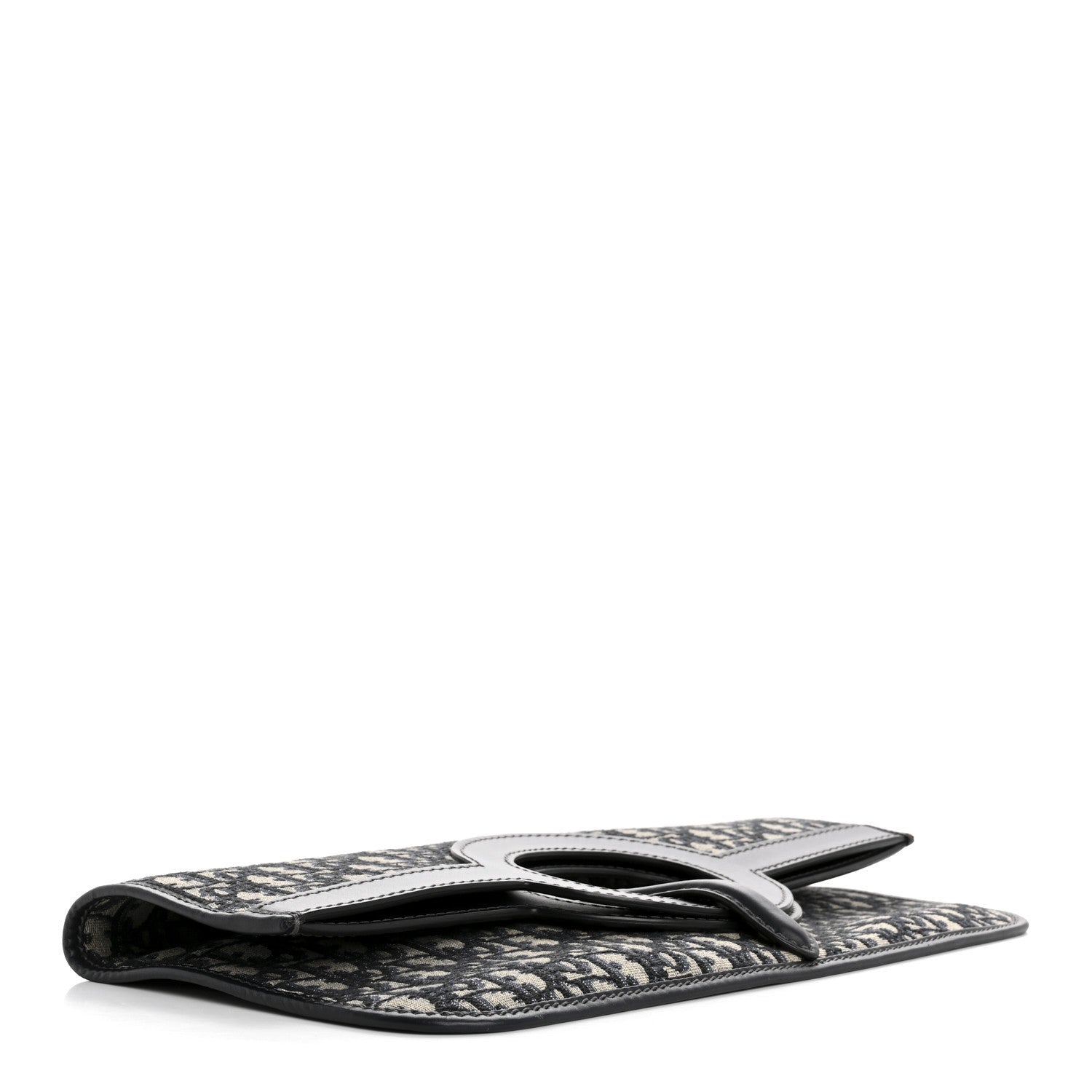 Christian Dior Oblique Fold Over Clutch Blue 4 of 7