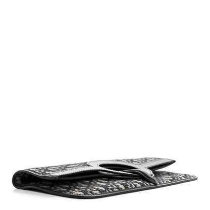 Christian Dior Oblique Fold Over Clutch Blue 4 of 7