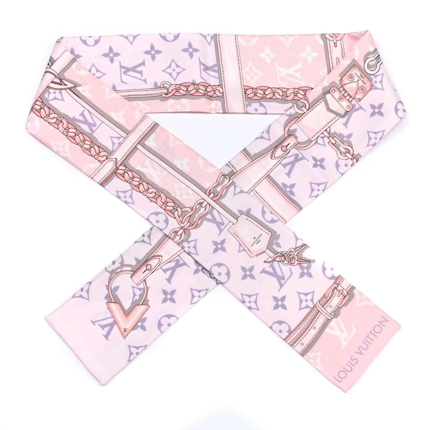 Silk Monogram Confidential Bandeau Light Pink