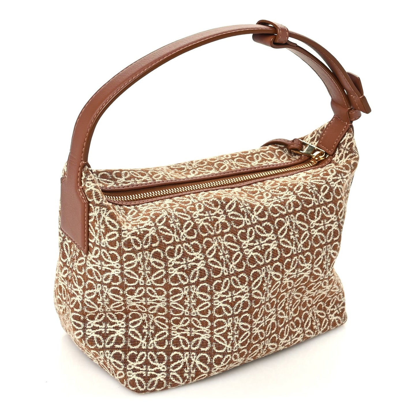 Jacquard Anagram Calfskin Small Cubi Bag Tan Pecan