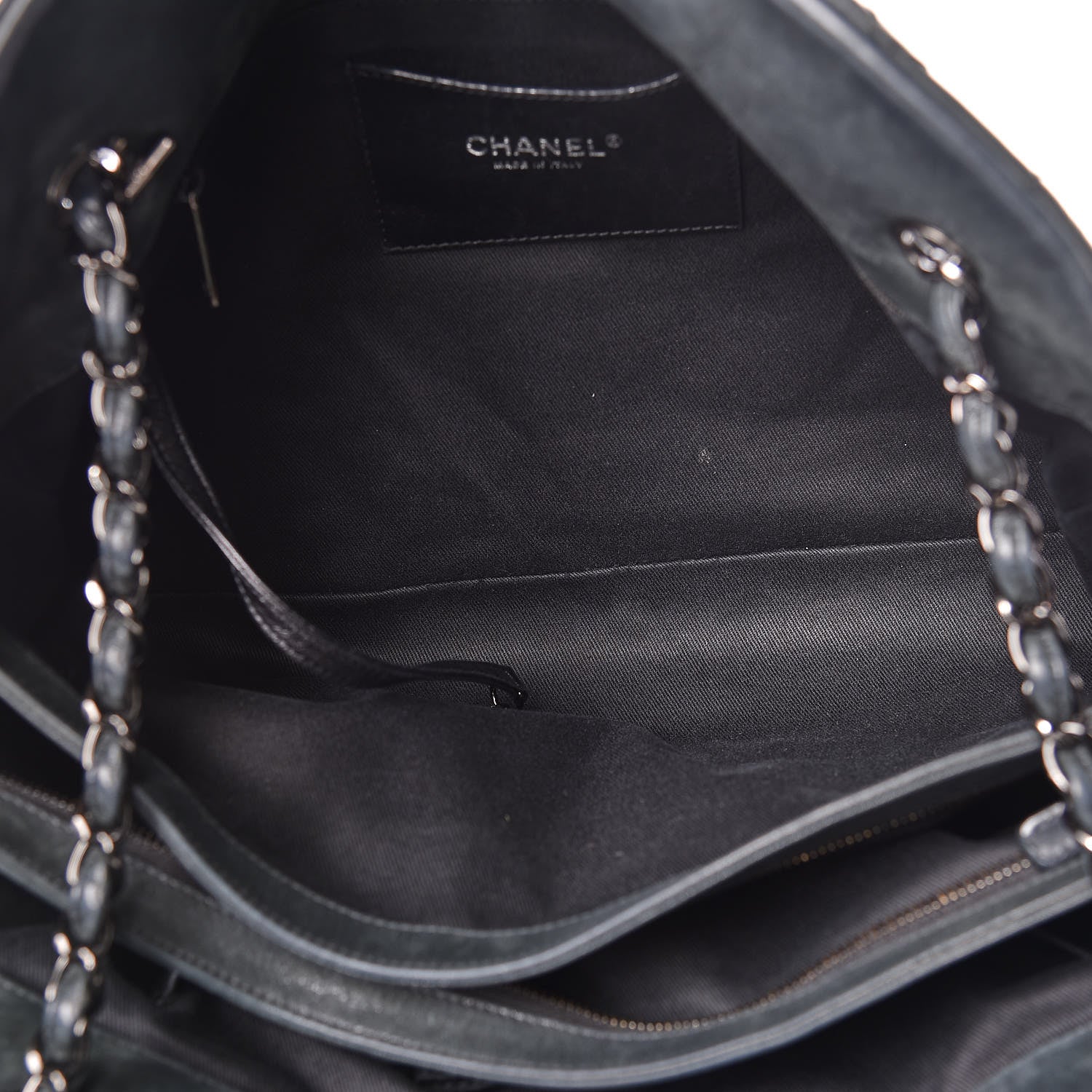 Chanel Iridescent Calfskin Large Just Mademoiselle Bowling Bag Black 9 of 15