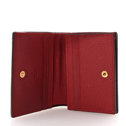 Gucci GG Supreme Monogram Flora Web Ophidia Card Case Red 5 of 7
