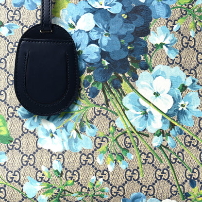 Gucci GG Supreme Monogram Blooms Medium Reversible Tote Beige Blue Navy 9 of 19