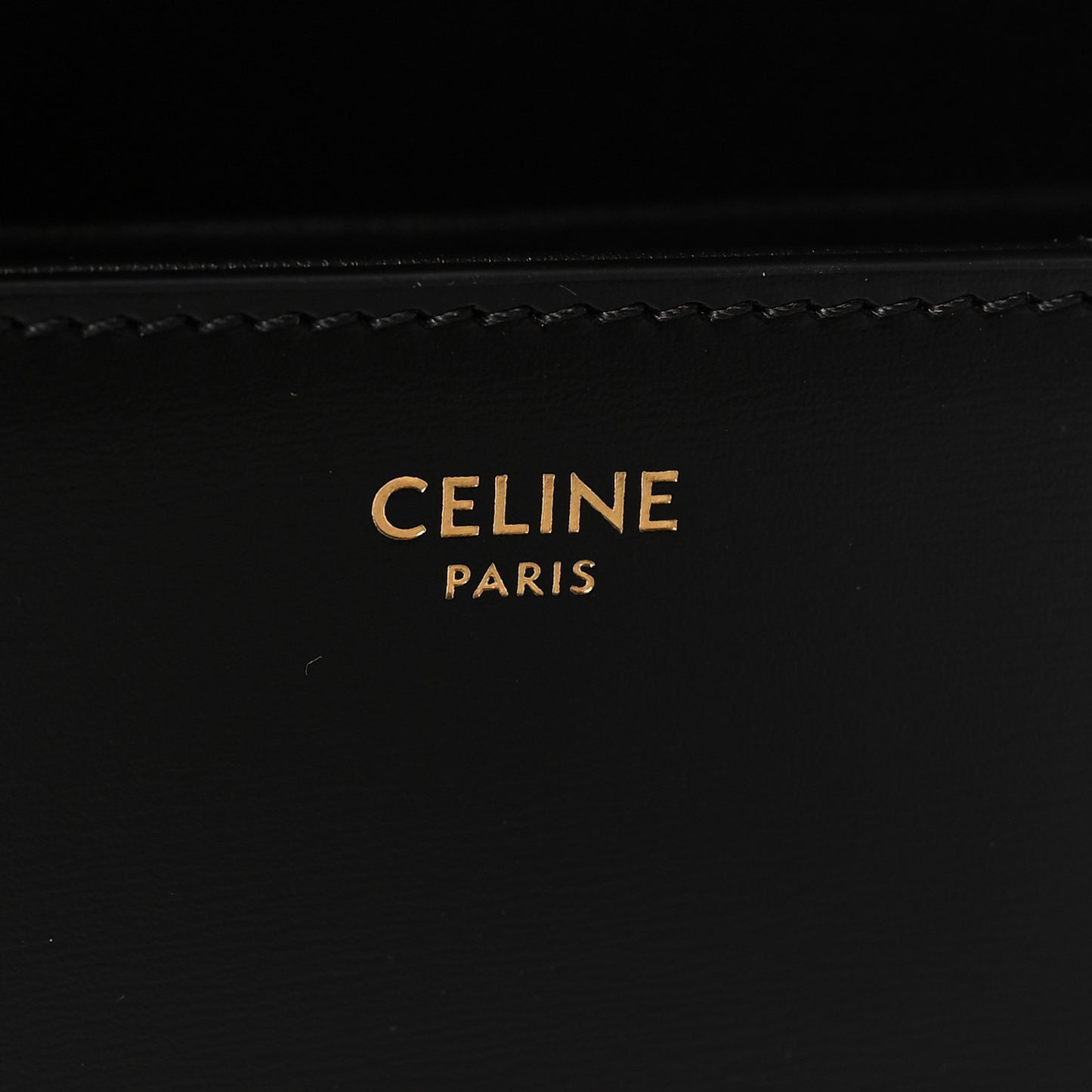 Shiny Calfskin Triomphe Shoulder Bag Black