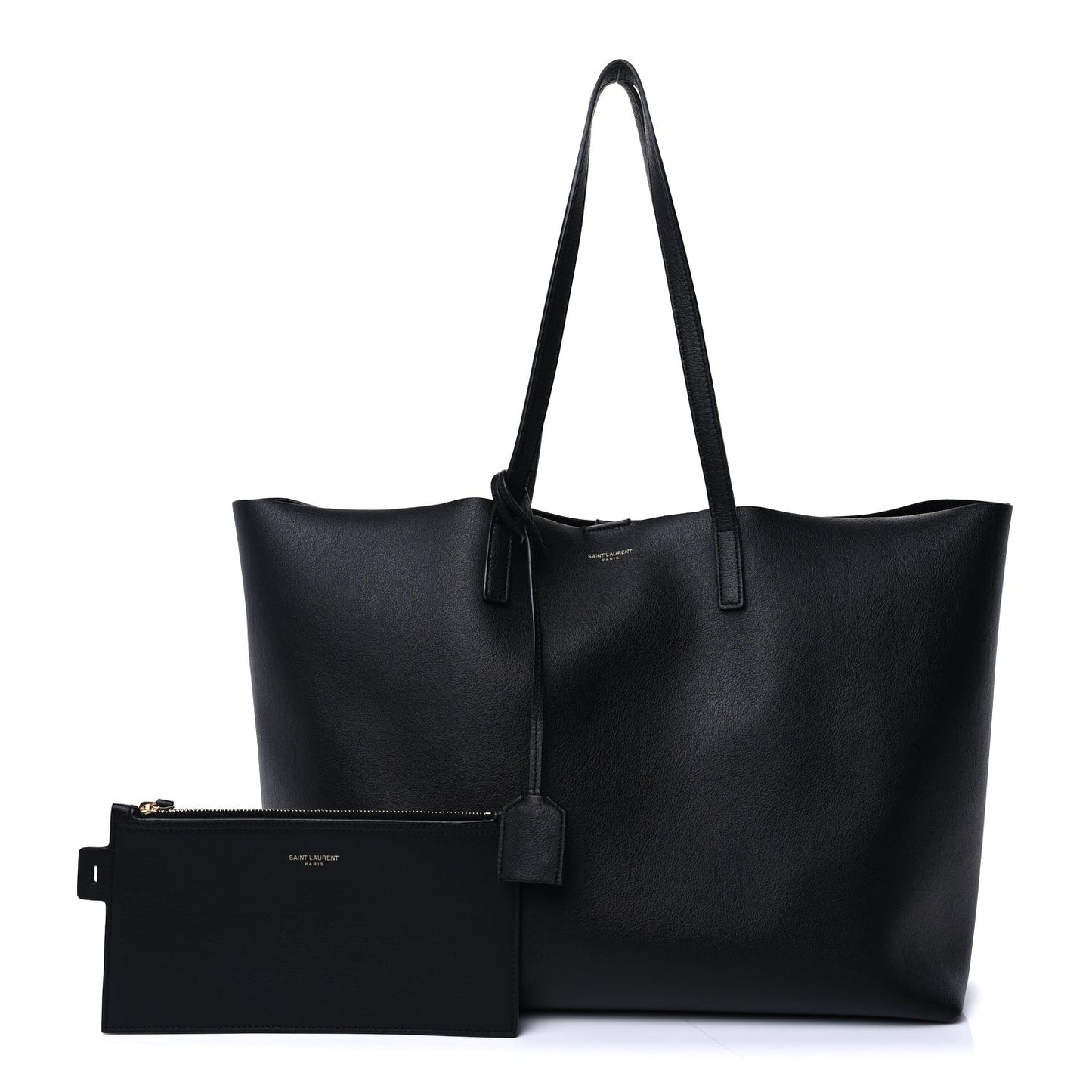 Calfskin Large Shopping Tote Black
