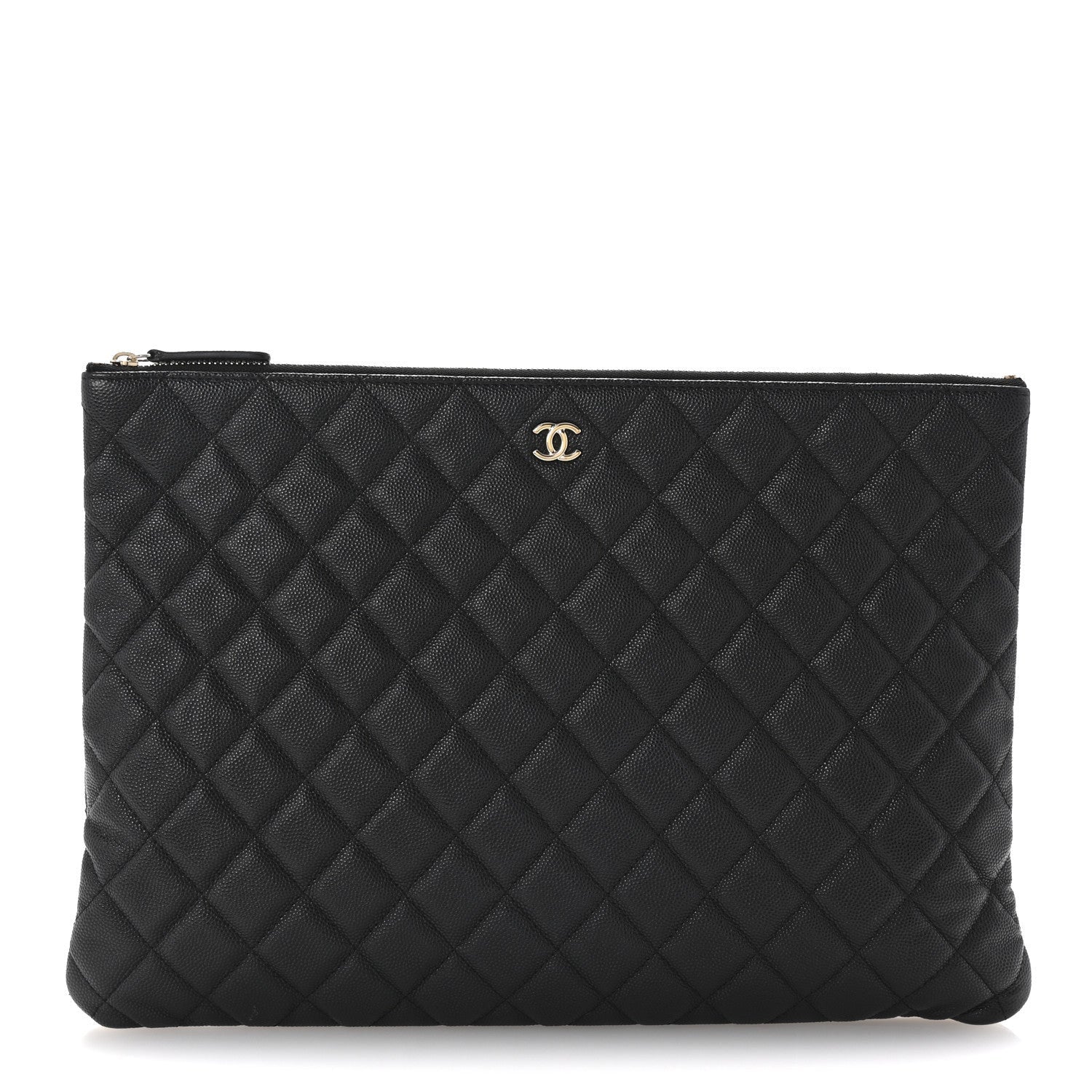 Chanel Caviar Quilted Large Cosmetic Case Black 1 of 6