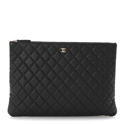 Chanel Caviar Quilted Large Cosmetic Case Black 1 of 6