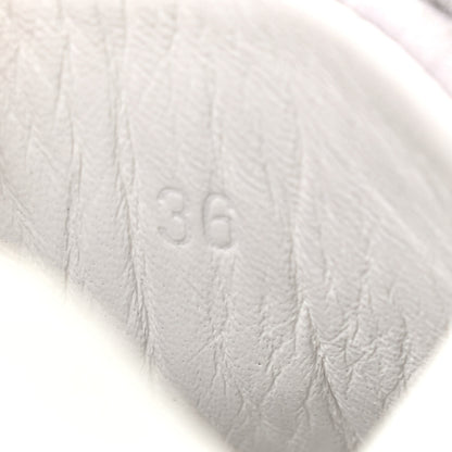 Hermes Technical Canvas Suede Goatskin Bouncing Sneakers 36 White Multicolor 8 of 8