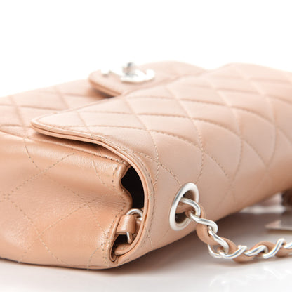 Chanel Metallic Lambskin Quilted Mini Flap Beige 8 of 17