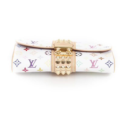 Louis Vuitton Monogram Multicolor Courtney Clutch White 3 of 11