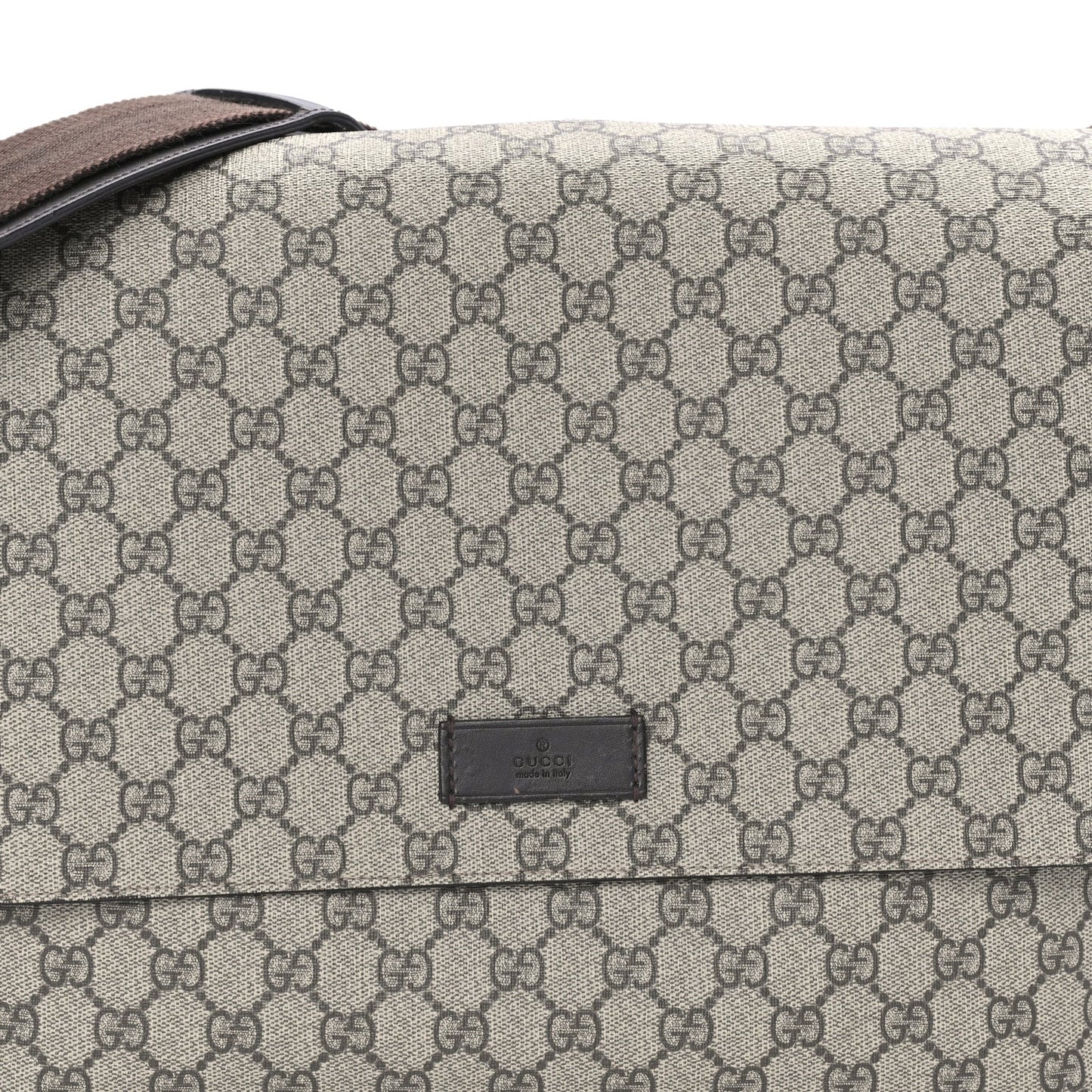 GG Plus Monogram Messenger Diaper Bag  Dark Brown
