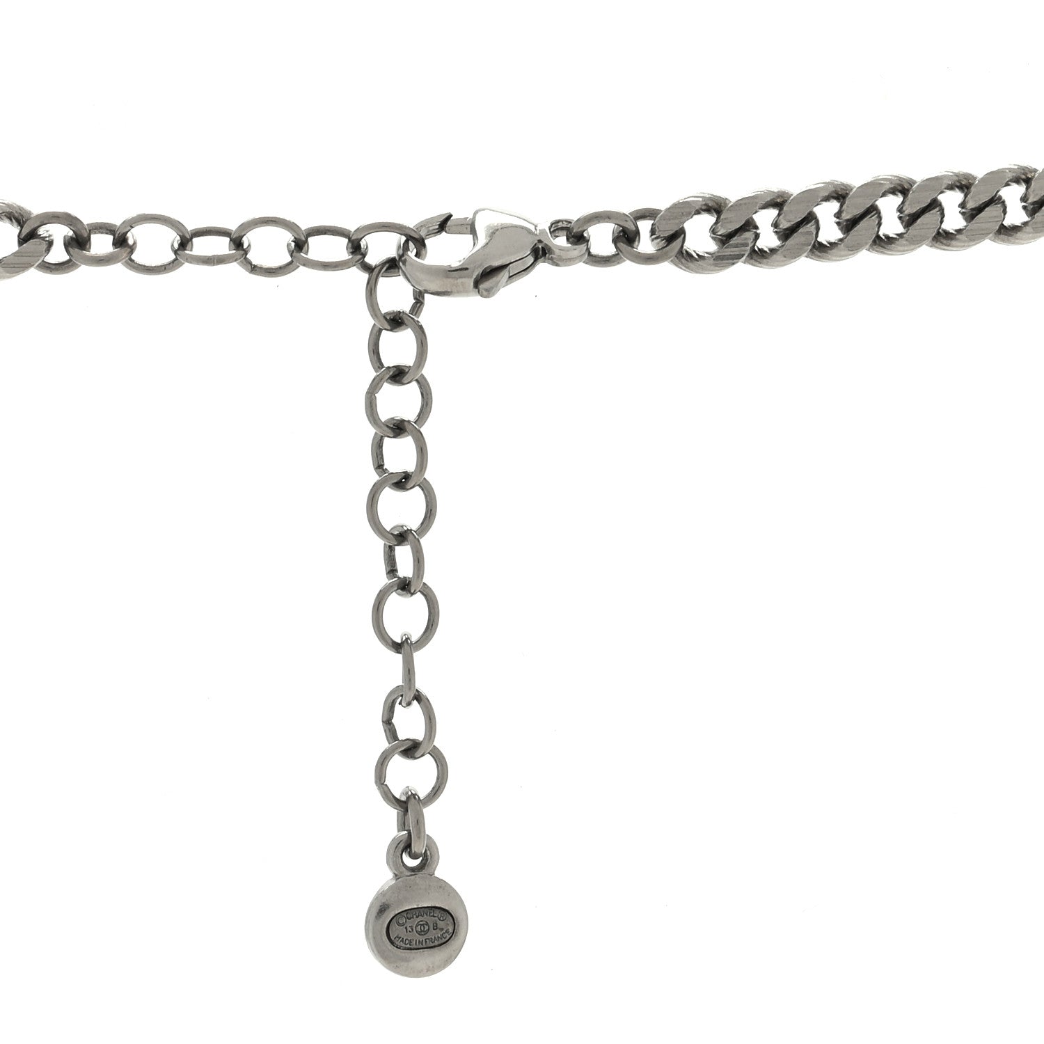 Chanel Pearl Spike CC Multi Strand Necklace Ruthenium Black 3 of 3