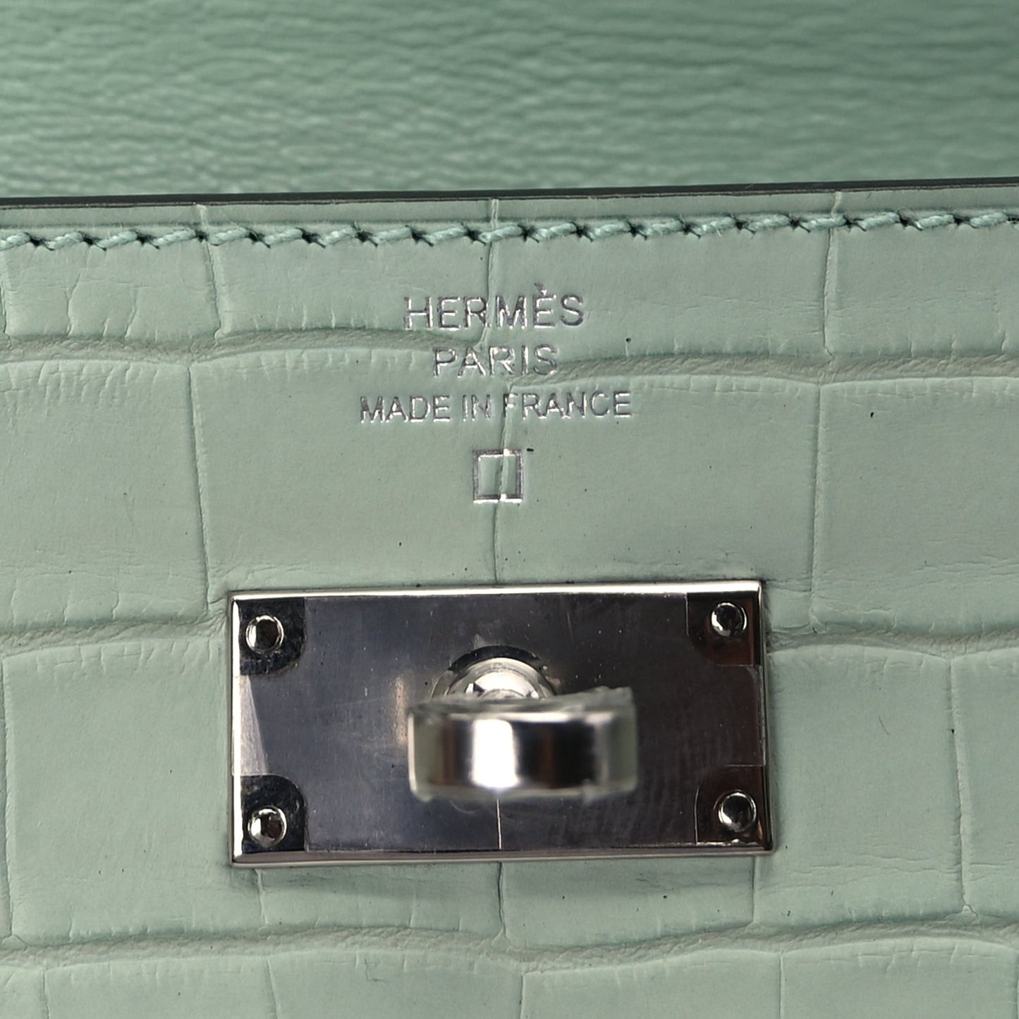 Matte Alligator Kelly Wallet To Go Vert D Eau