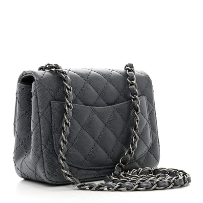 Chanel Caviar Quilted Mini Square Flap Dark Grey 3 of 10