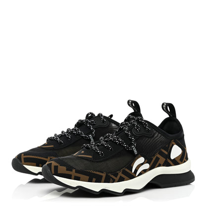 Fendi Technical Mesh Lycra FFreedom Patchwork Sneakers 37.5 Black Tobacco 3 of 11