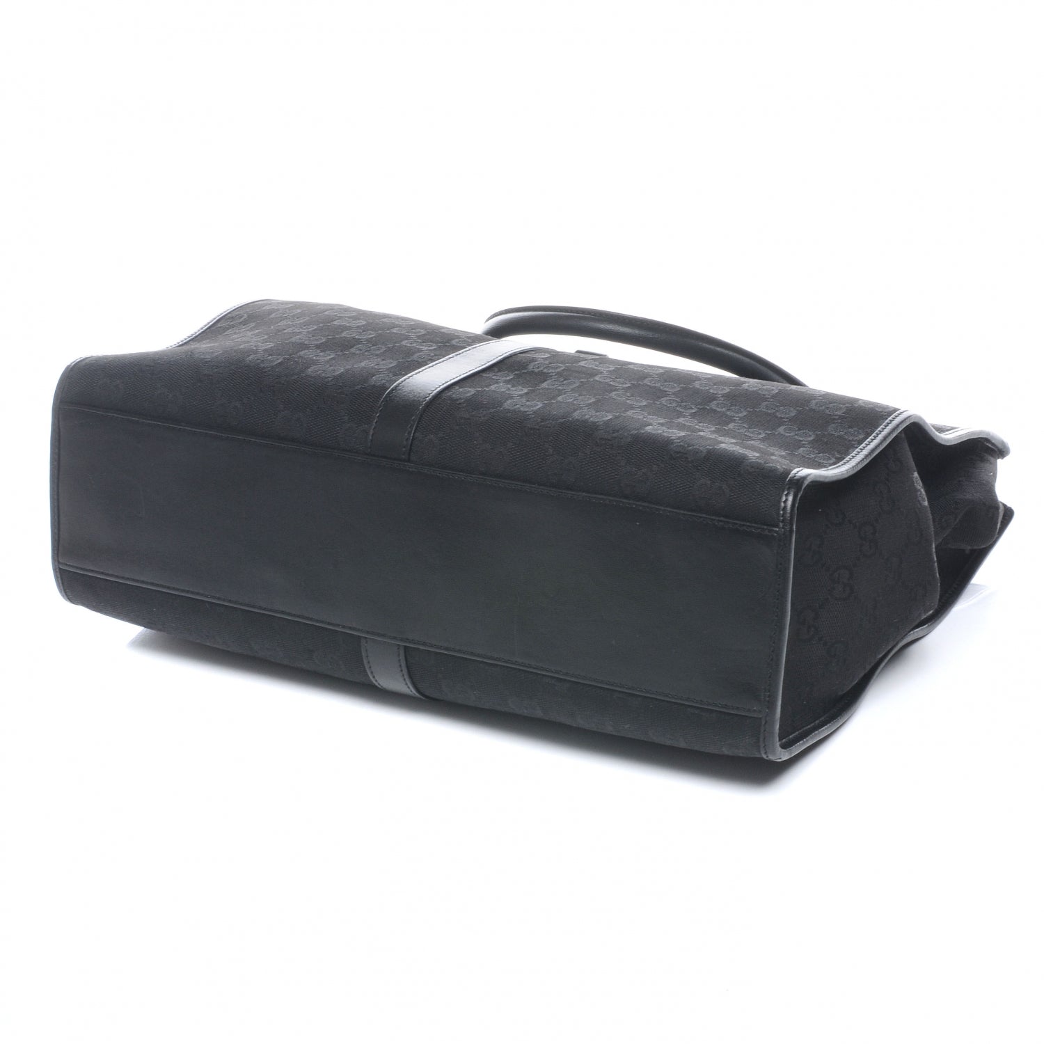 Gucci Canvas Monogram Shoulder Bag Black 4 of 8