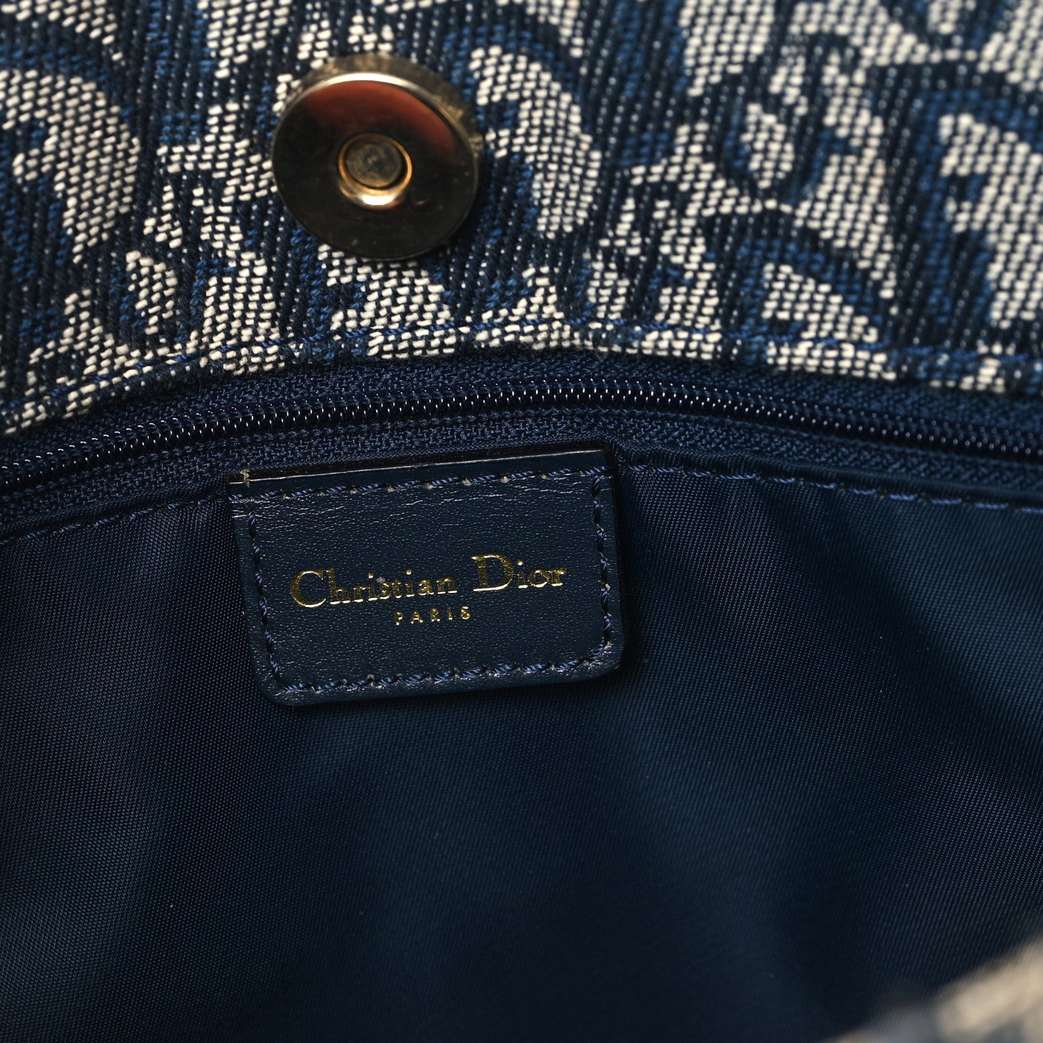 Christian Dior Monogram Tote Blue 6 of 13