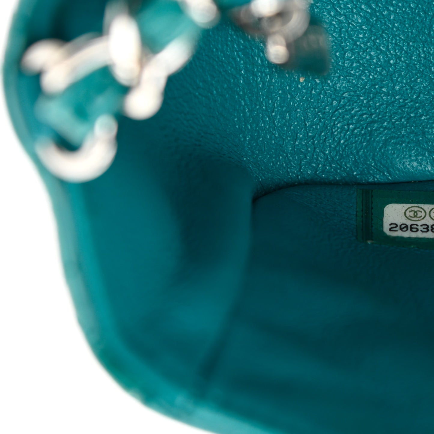 Patent Quilted Mini Rectangular Flap Turquoise