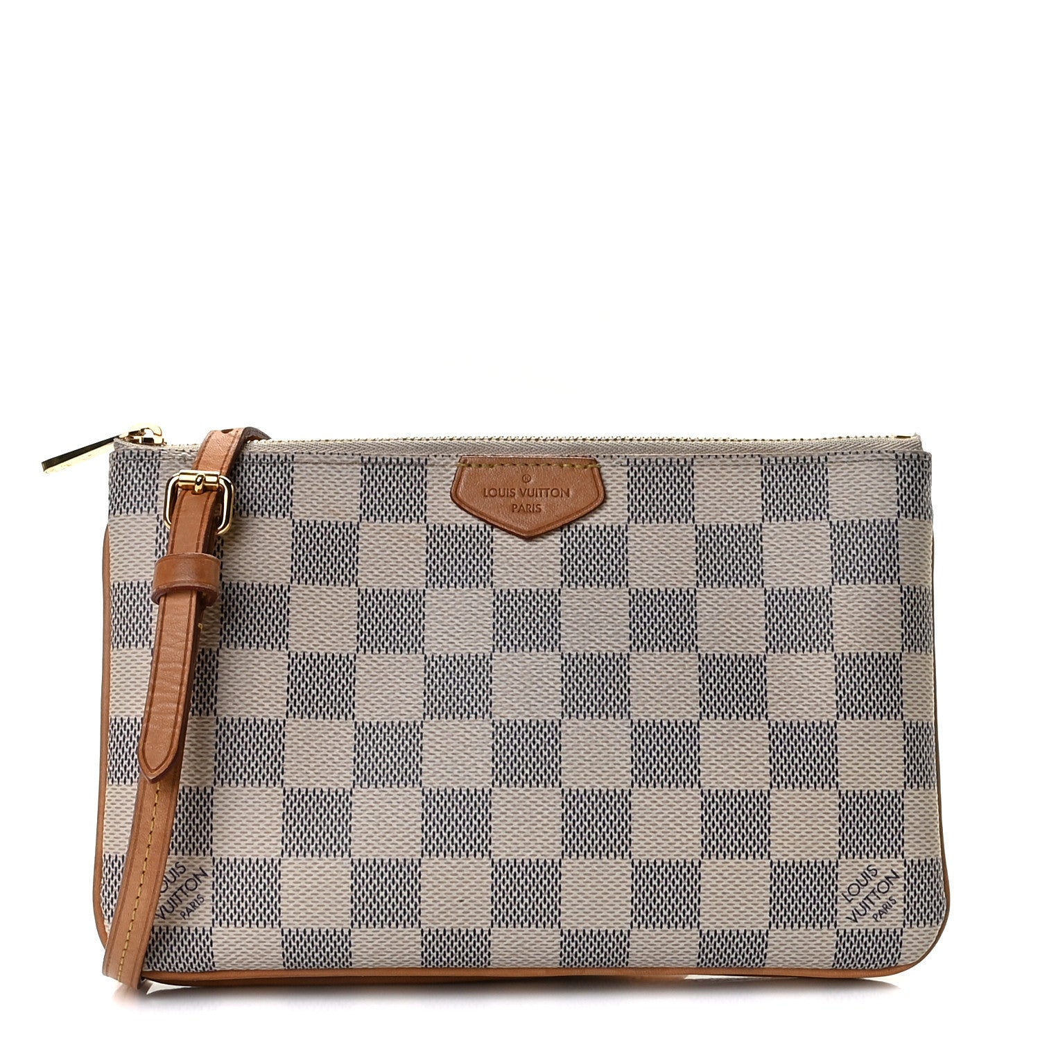 Louis Vuitton Damier Azur Double Zip Pochette 1 of 10