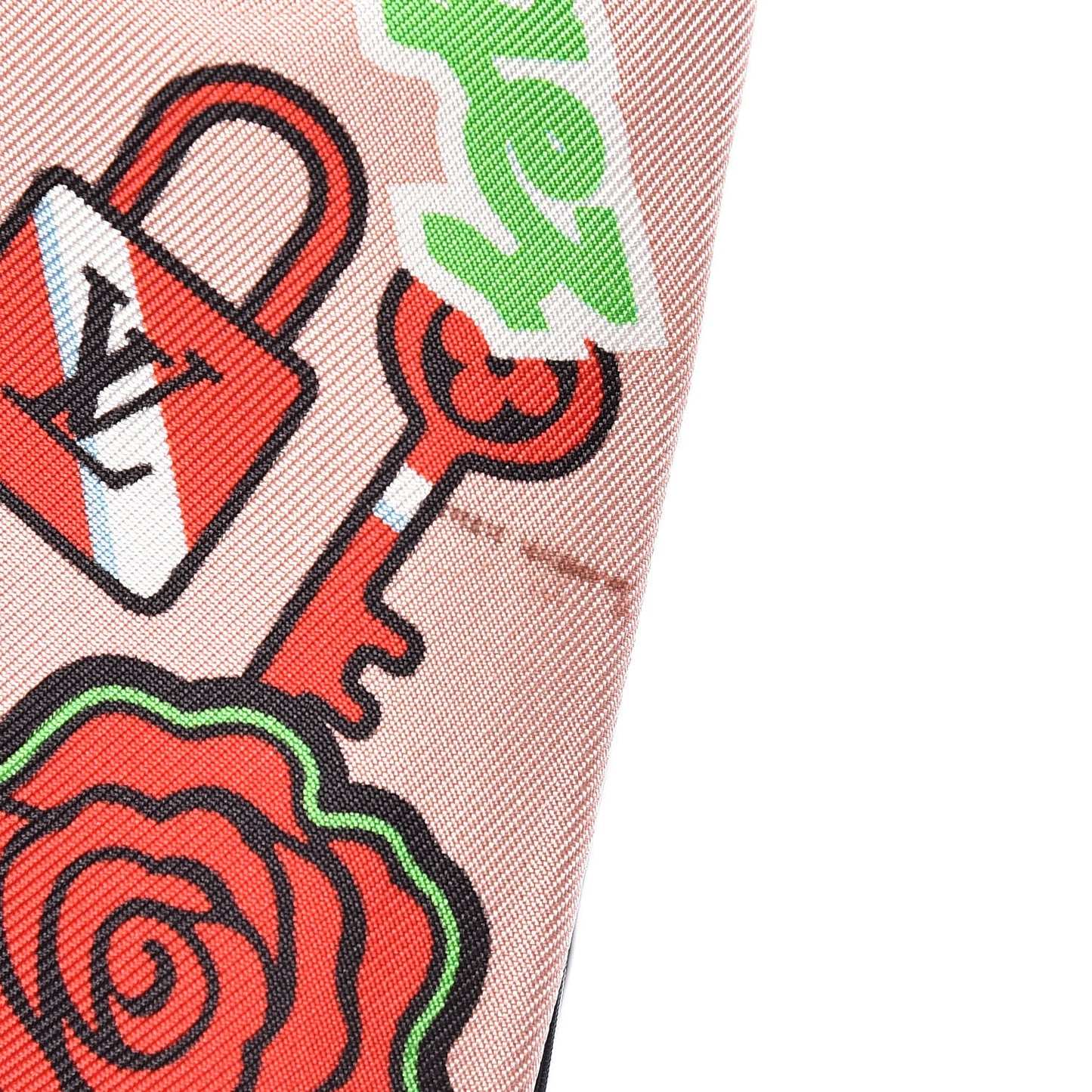 Silk Monogram LV Stories BB Bandeau Nude