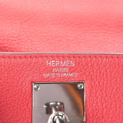 Hermes Clemence Shoulder Kelly 40  Bougainvillea 5 of 9