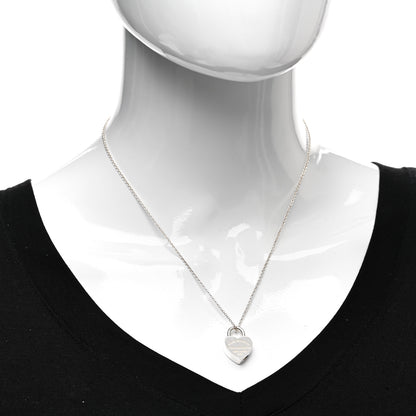 Tiffany Sterling Silver Return to Tiffany Heart Lock Pendant Necklace 2 of 4
