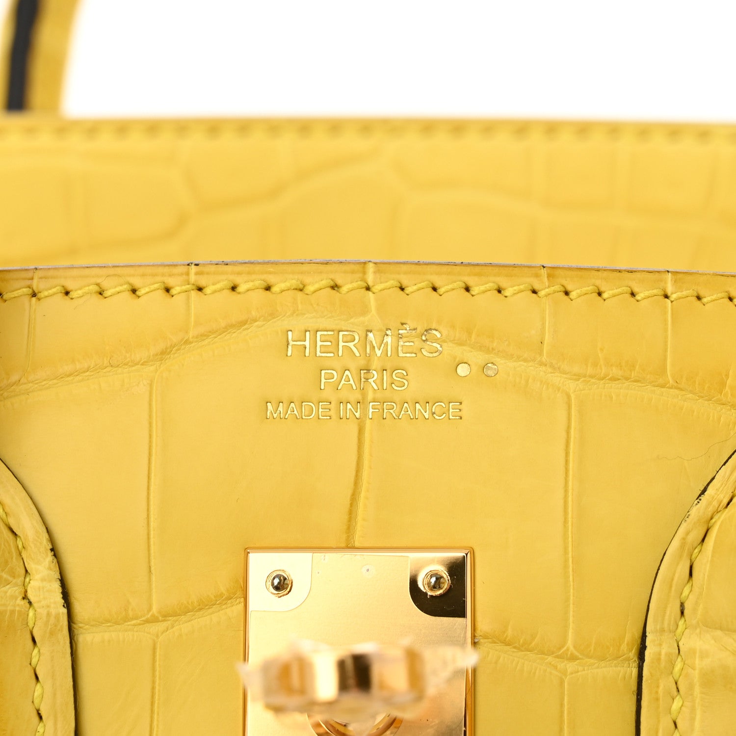 Hermes Matte Niloticus Crocodile Birkin 25 Mimosa 5 of 10