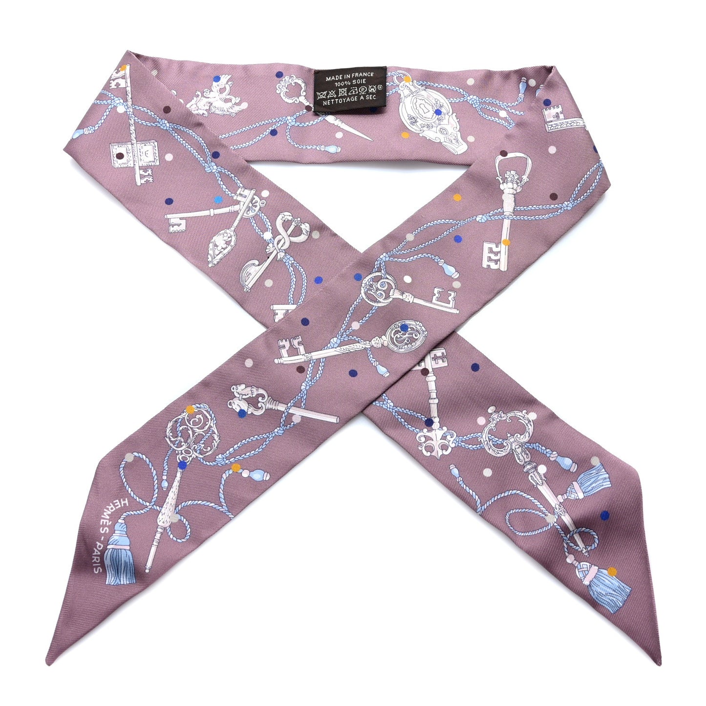 Silk Les Cles A Pois Twilly Marron Glace Gris