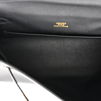 Hermes Swift Kelly Pochette Clutch Black 5 of 13