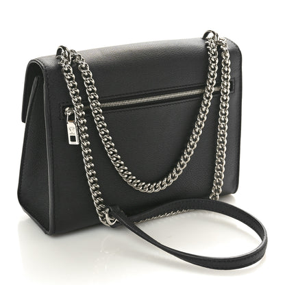 Louis Vuitton Soft Calfskin Mylockme Chain Bag BB Black 2 of 9